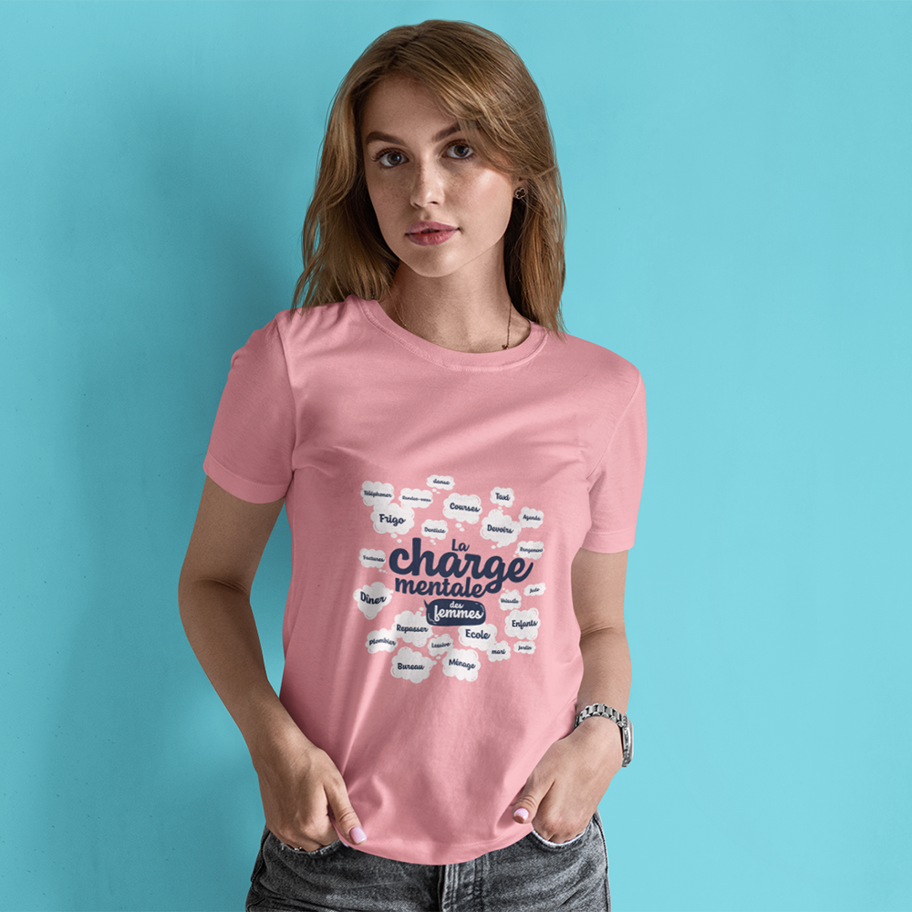 La charge mentale - T-shirt à Manches Courtes pour Femmes