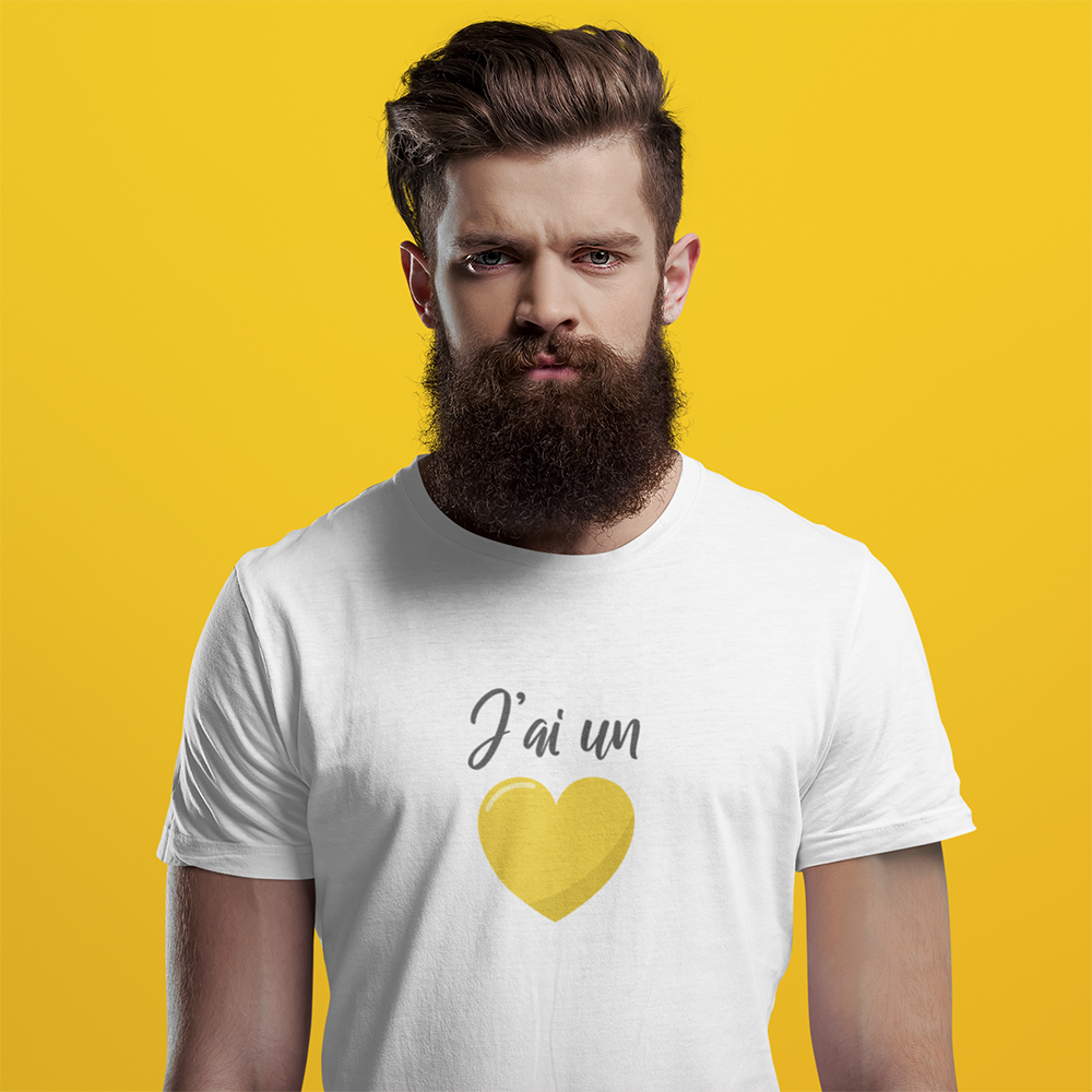 J'ai un coeur en or -T-shirt Unisexe à Manches Courtes