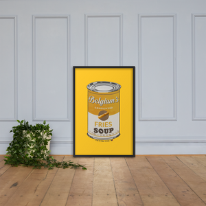 Belgium's fries soup - Poster en Papier Mat Encadré