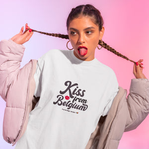 Kiss from Belgium - -shirt Unisexe à Manches Courtes
