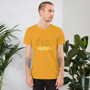 Franchir la ligne jaune - T-shirt Unisexe à Manches Courtes