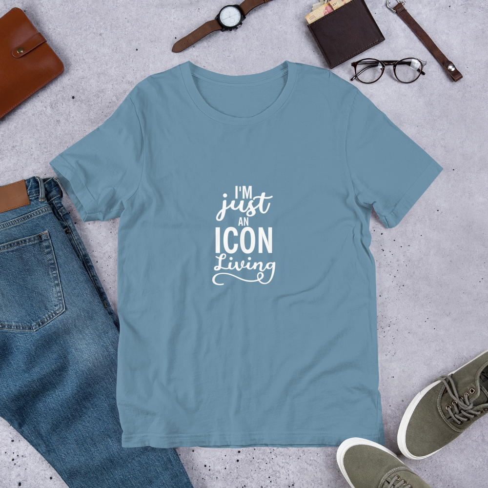 I'm just an icon living - T-shirt Unisexe à Manches Courtes
