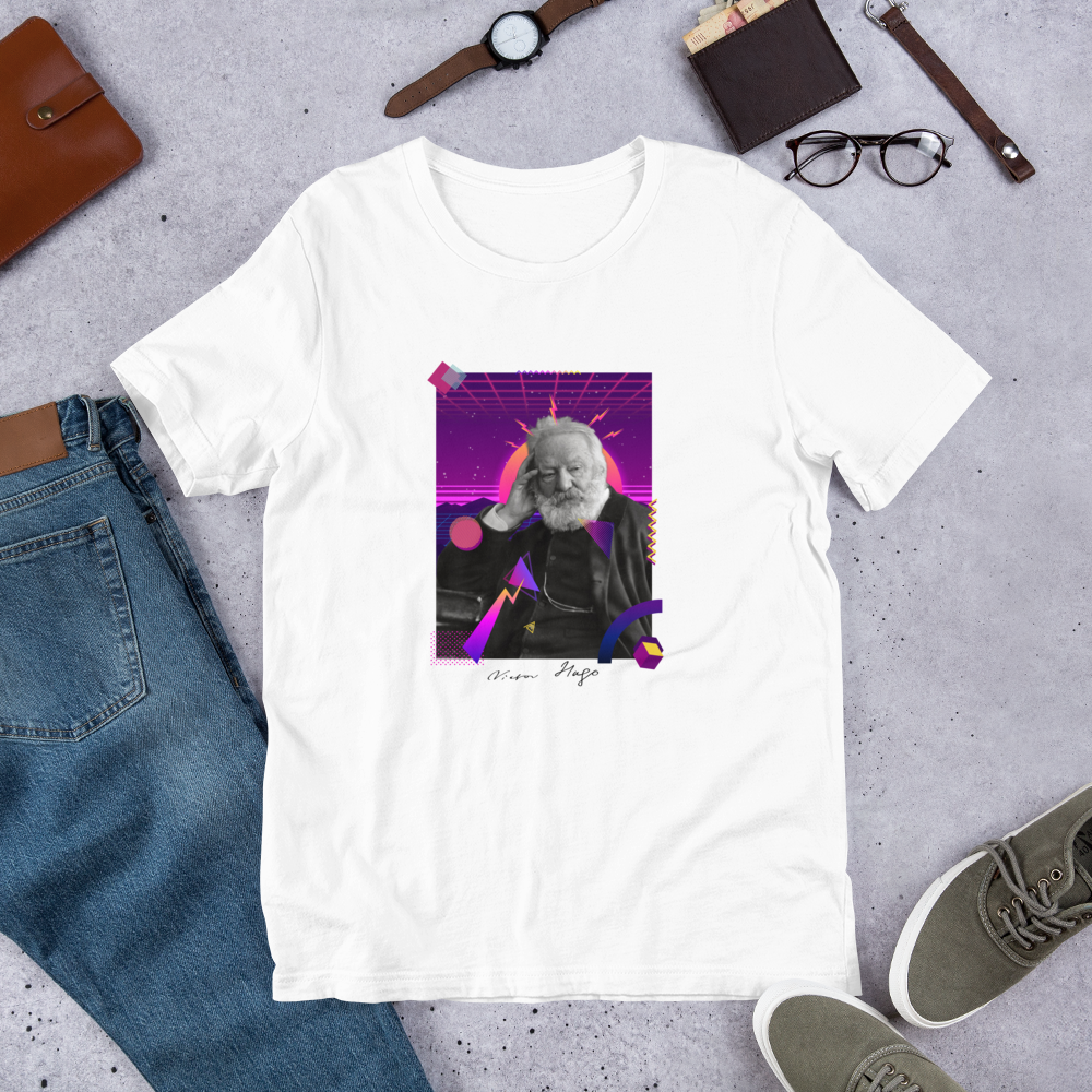 Victor Hugo  80's - T-shirt Unisexe à Manches Courtes