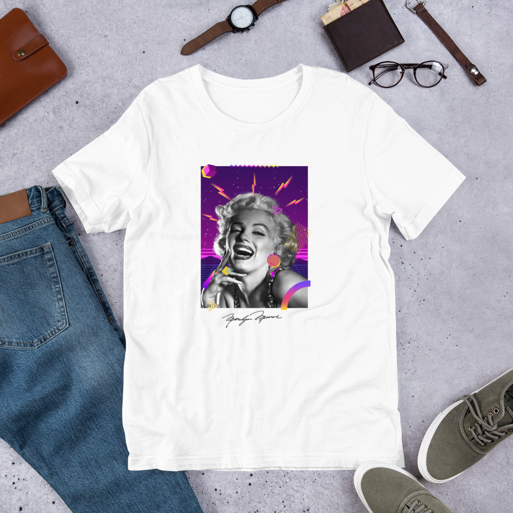 Marilyne Monroe 80's - T-shirt Unisexe à Manches Courtes