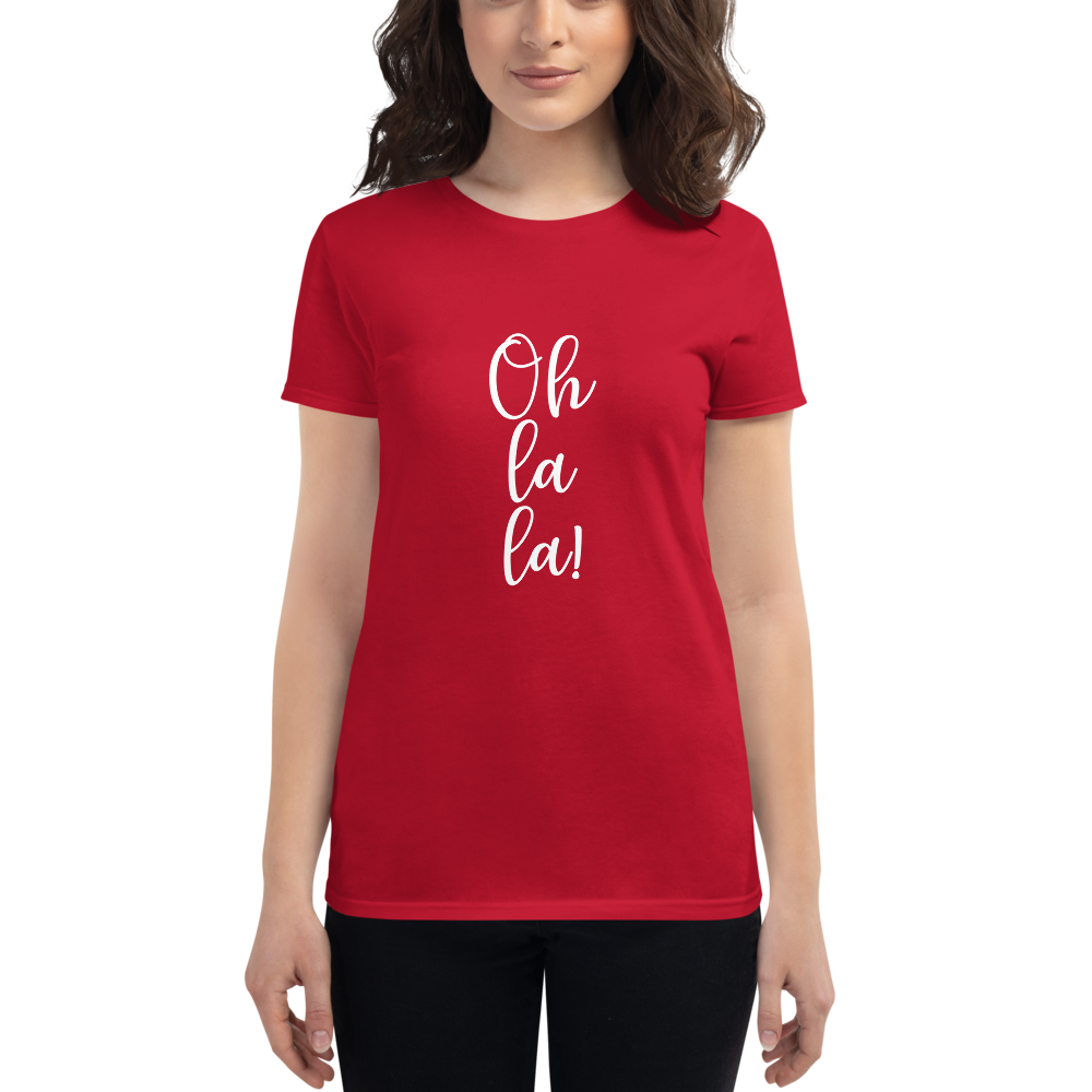 Oh la la vertical - T-shirt à Manches Courtes pour Femmes